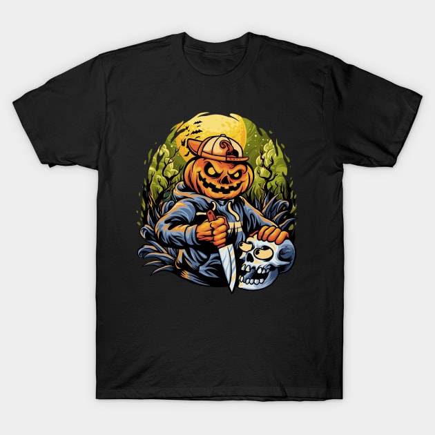 Halloween Boy Pumkin T-Shirt by Wagum Std